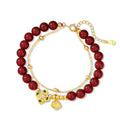 925 Sterling Silver women's bracelet with Ruyi, Xiangyun cloud and cinnabar flower motifs.