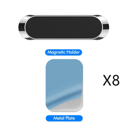 F6 Strip Plate Magnetic Car Phone Holder with steel spring frame