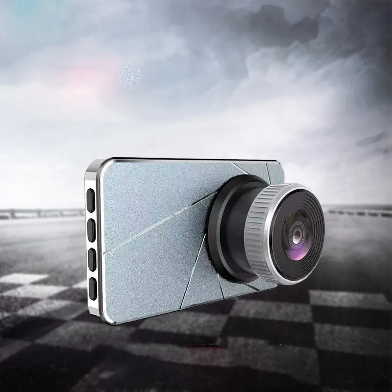 HD night vision front and rear car DVR recorder with aluminium alloy shell and suction cup mount