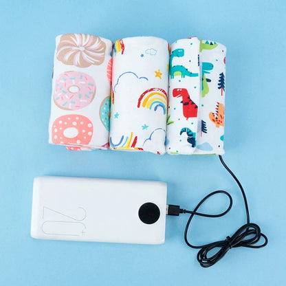 USB Milk Water Warmer Insulated Bag for Baby Bottles with USB charging cable