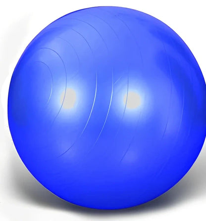 Children's anti-burst yoga ball in blue, 65cm diameter, environmental PVC for hip exercises and Pilates