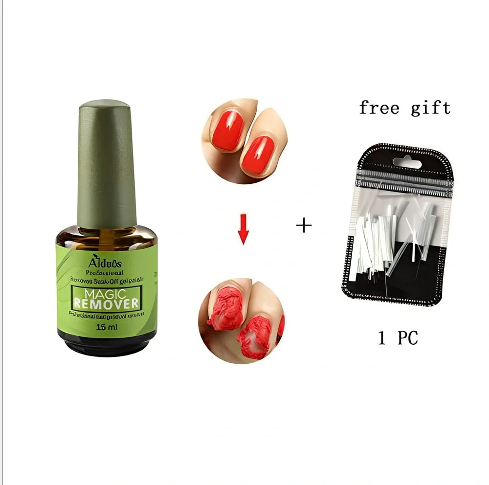 Burst Magic 15ml nail polish remover bottle, 5x3x3cm, for fast 1-2 minute gel soak-off and degreasing