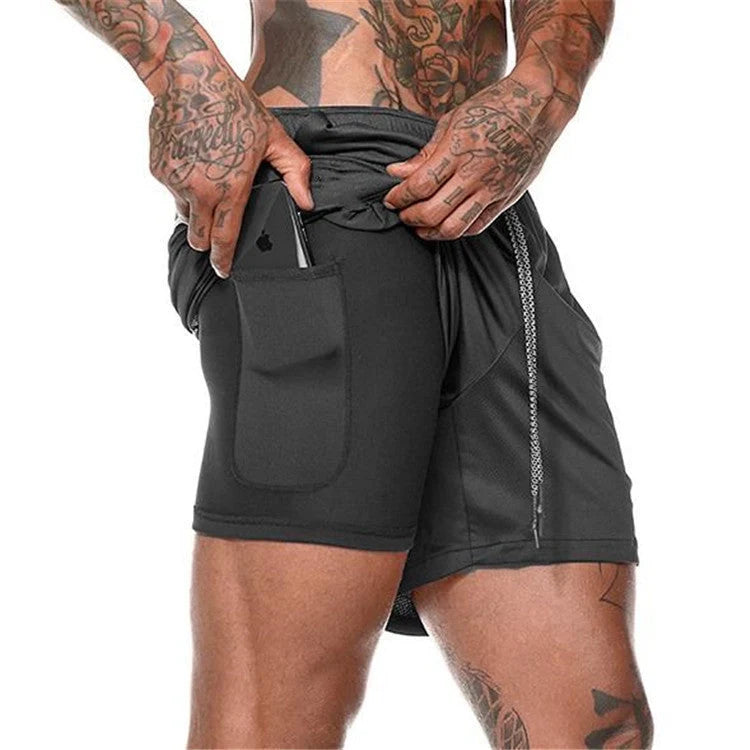 Pocket compression shorts in various colours and sizes for workouts and outdoor activities