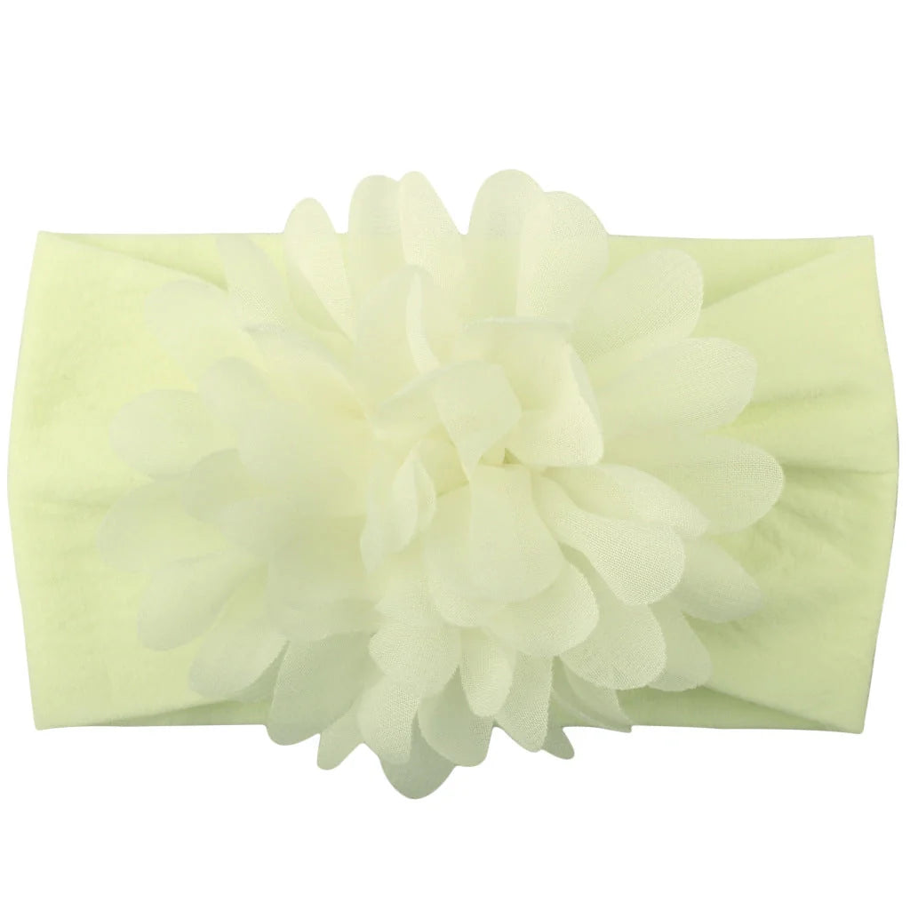 Handmade chiffon flower headband for babies in various colours