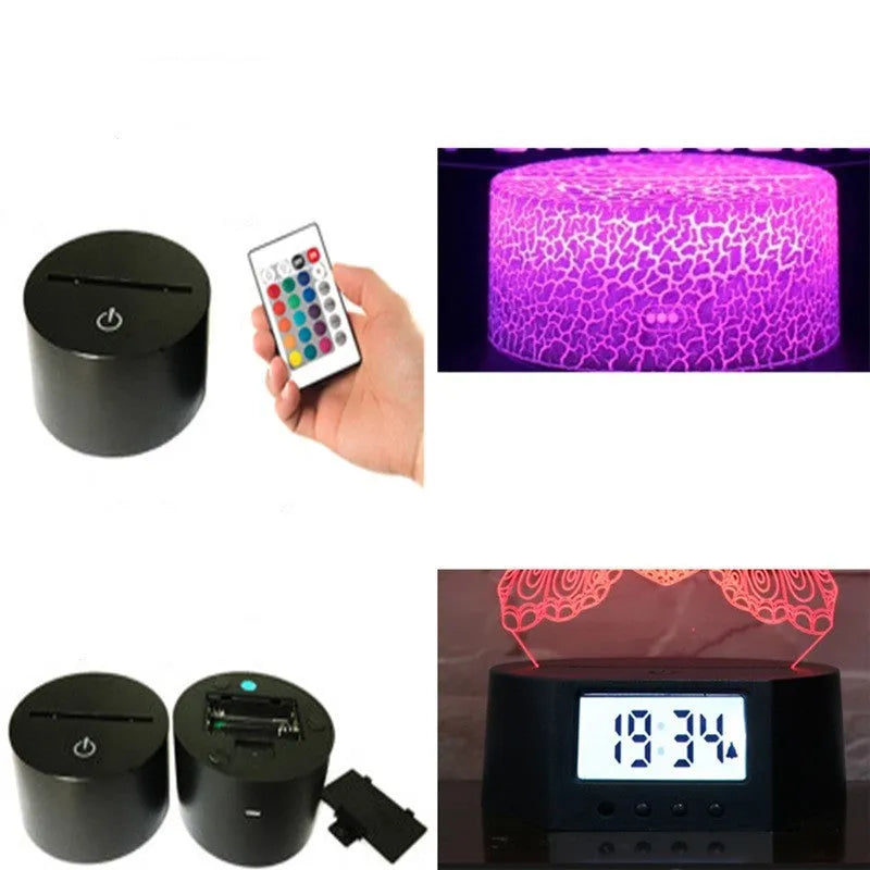 3D night light with hands holding love design, seven colour options, touch control and remote