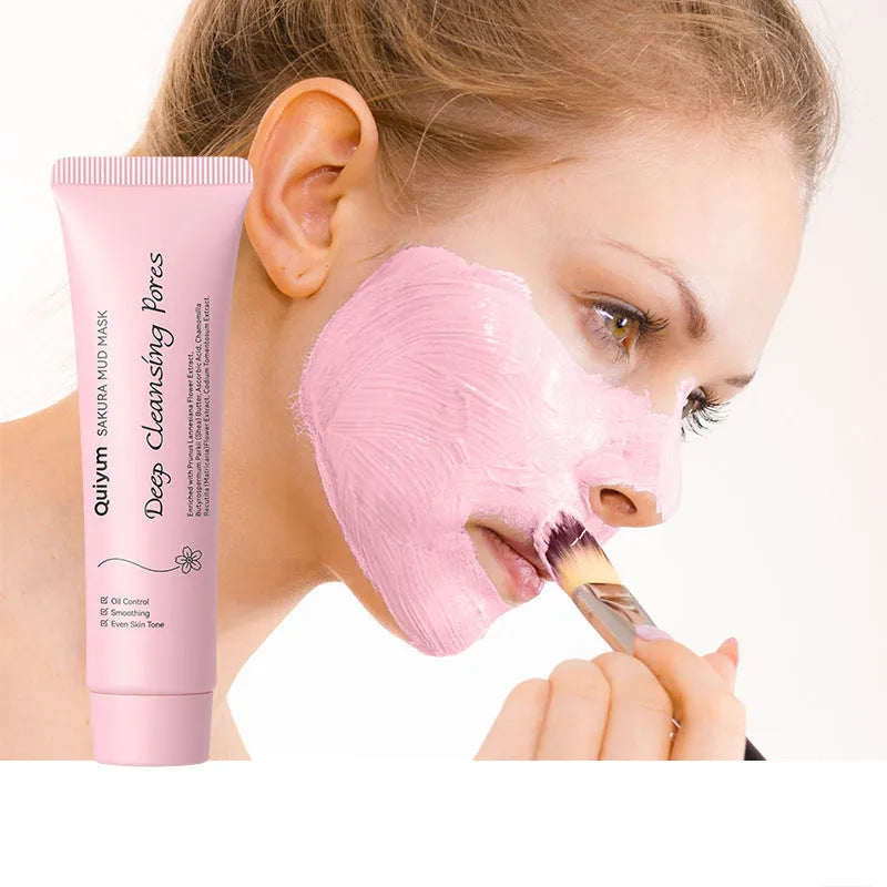 30g cherry blossom mud mask facial treatment product with cleansing hydrating moisturising functions