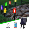 Solar remote control Christmas decoration with abstraction model design for outdoor garden lighting
