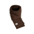 New warm scarf men's winter Korean edition warp knitted plaid pattern brown colour