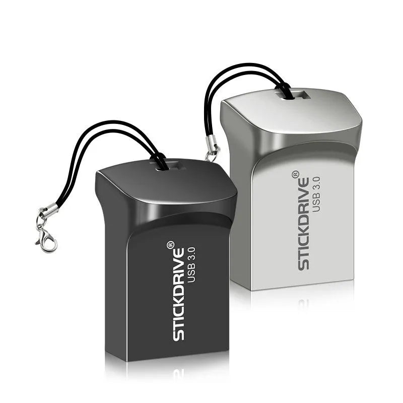 High Speed USB 3.0 Flash Drive 128GB metal rotation design black