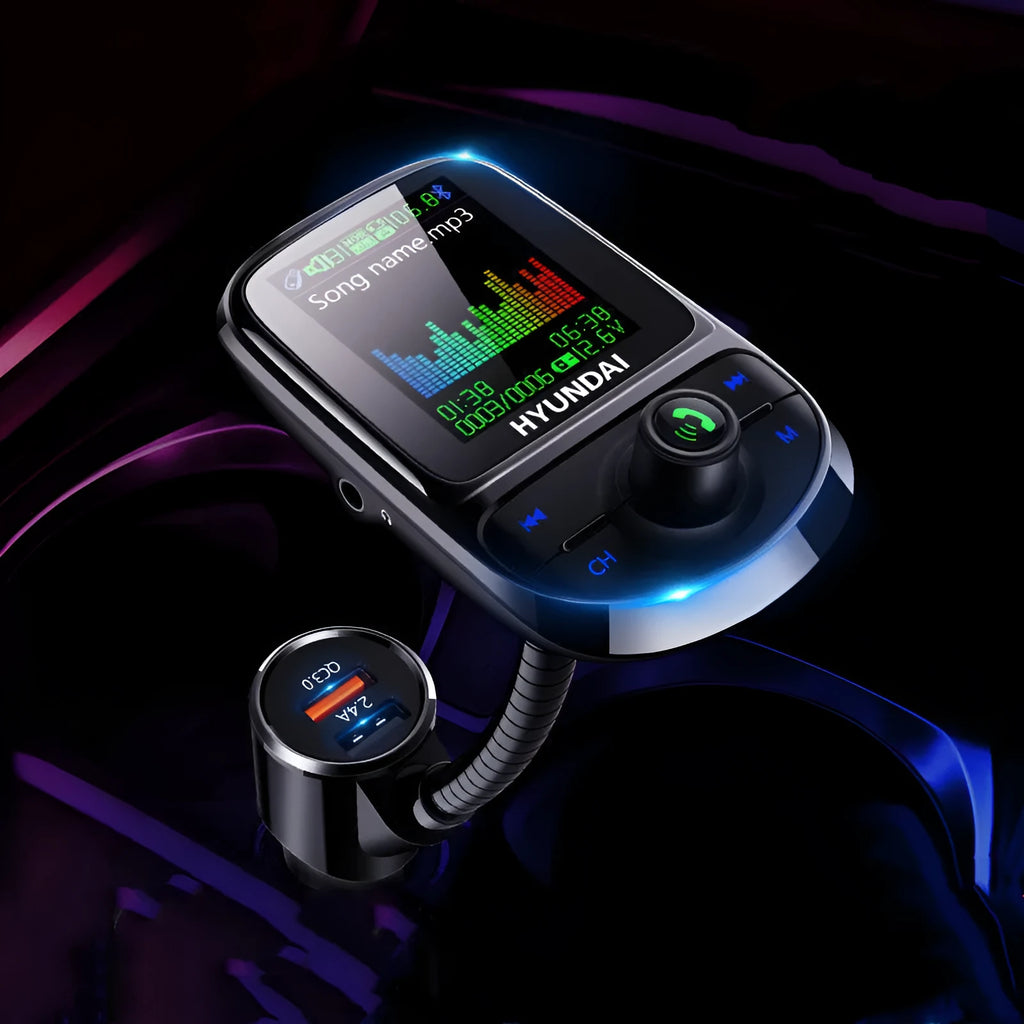 Black multi function MP3 Bluetooth player with FM transmitter for car use