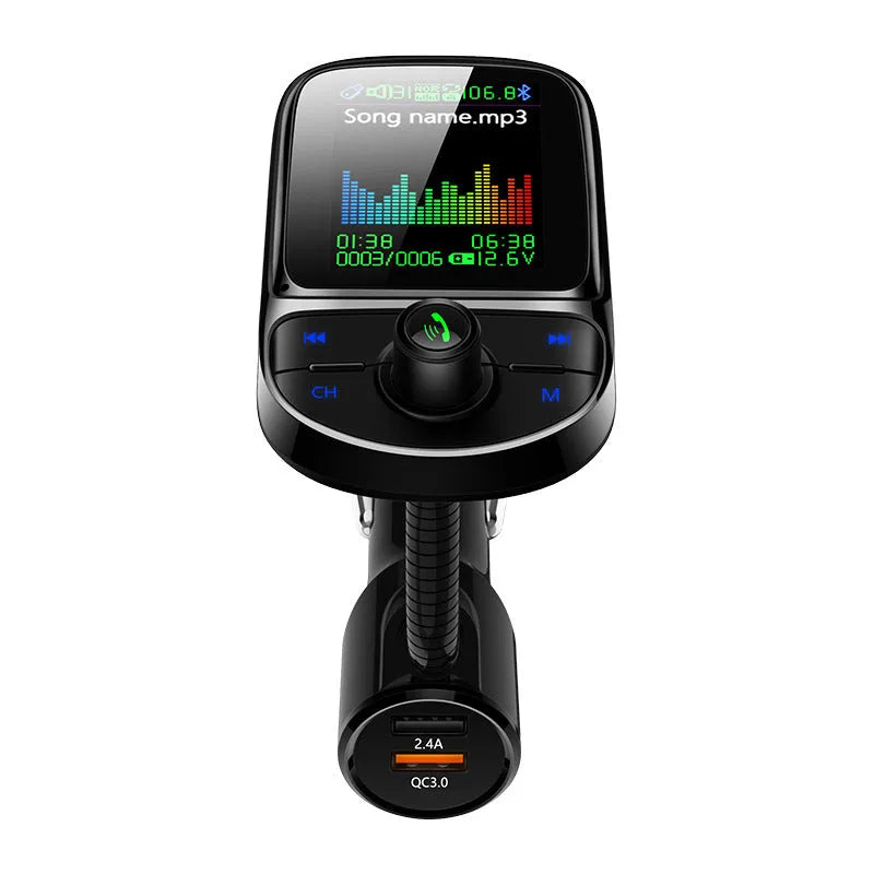 Black multi function MP3 Bluetooth player with FM transmitter for car use