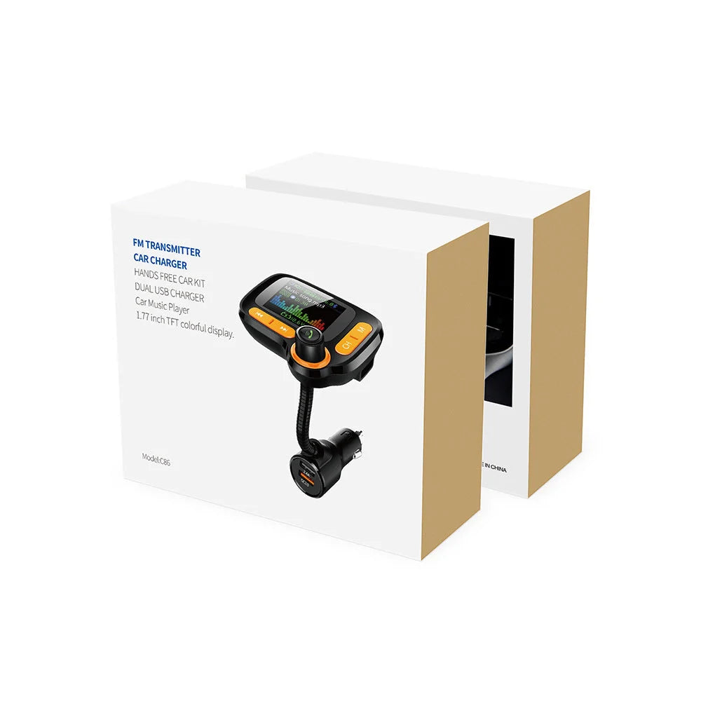 Car Bluetooth Multi-Function Player with large colour screen and quick charge feature