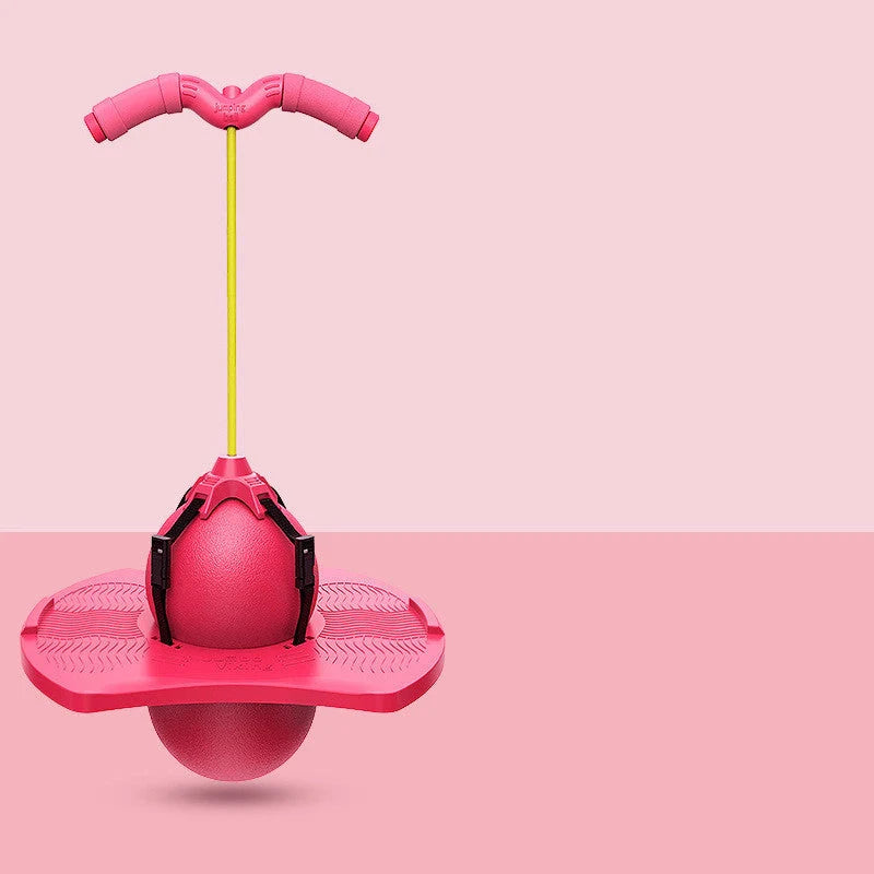 Children's balance bouncing ball toy with detachable handle in various colours