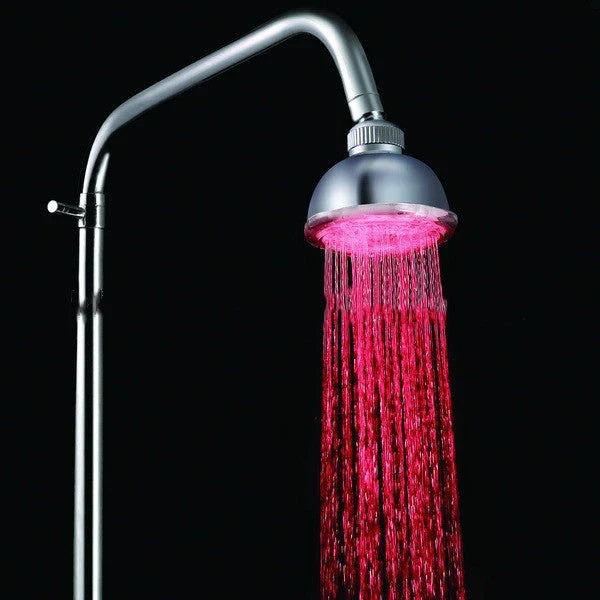 Adjustable 7-Color LED Shower Head with temperature-sensitive lights and water-saving technology
