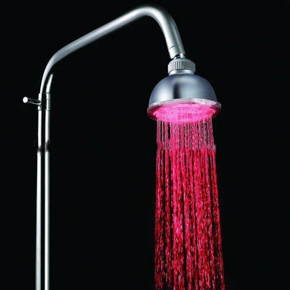 Adjustable 7-Color LED Shower Head with temperature-sensitive lights and water-saving technology