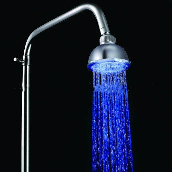 Adjustable 7-Color LED Shower Head with temperature-sensitive lights and water-saving technology