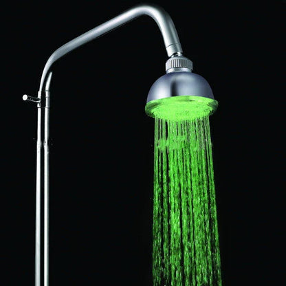 Adjustable 7-Color LED Shower Head with temperature-sensitive lights and water-saving technology
