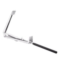 Silver and black aluminium alloy automatic greenhouse window vent opener kit with mounting fittings.