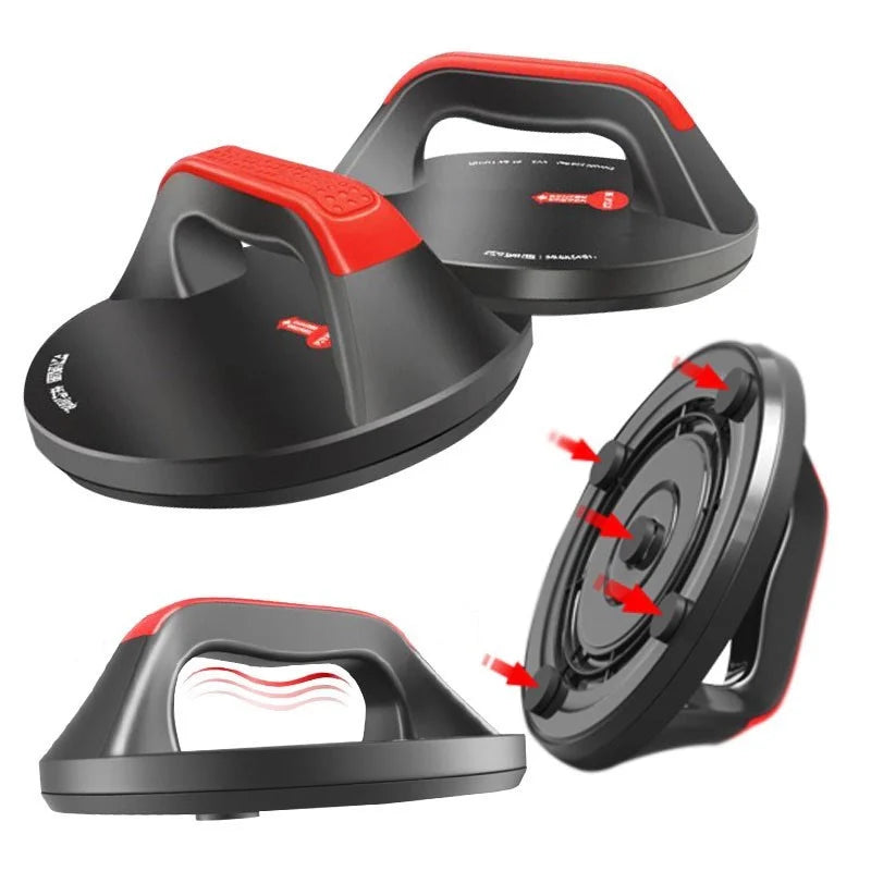 Multifunctional chest muscle trainer with wave handle and non-slip base for home workouts