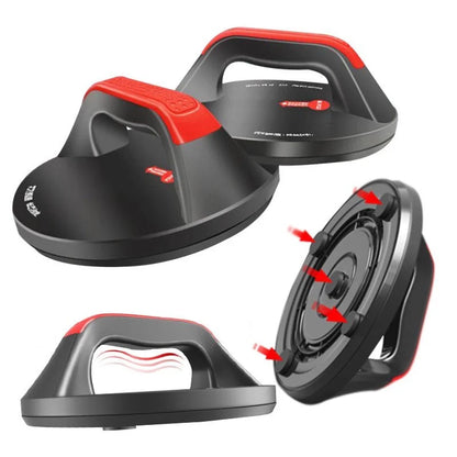 Multifunctional chest muscle trainer with wave handle and non-slip base for home workouts