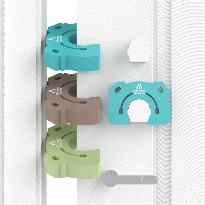 Adorable animal-themed door stopper in various colors to keep babies safe from door-related hazards