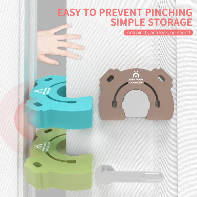 Adorable animal-themed door stopper in various colors to keep babies safe from door-related hazards