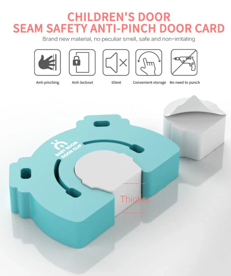 Adorable animal-themed door stopper in various colors to keep babies safe from door-related hazards