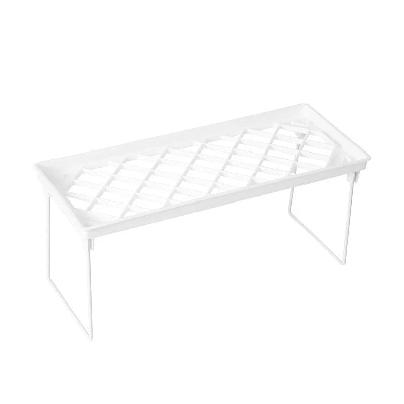 Foldable ABS desktop storage rack for makeup and office organisation