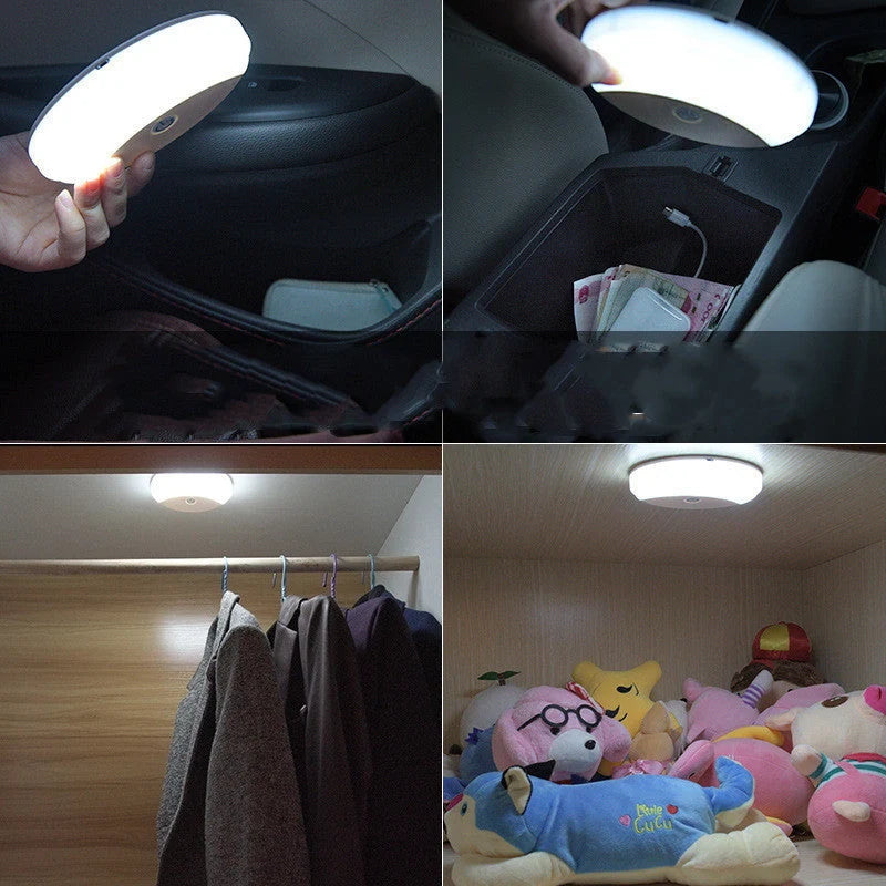 LED two-colour patting light with magnetic base for easy installation