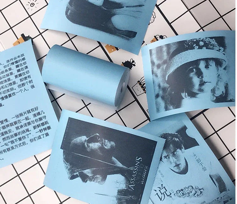 Compact wireless thermal printer for printing photos, labels, and memorabilia directly from your smartphone