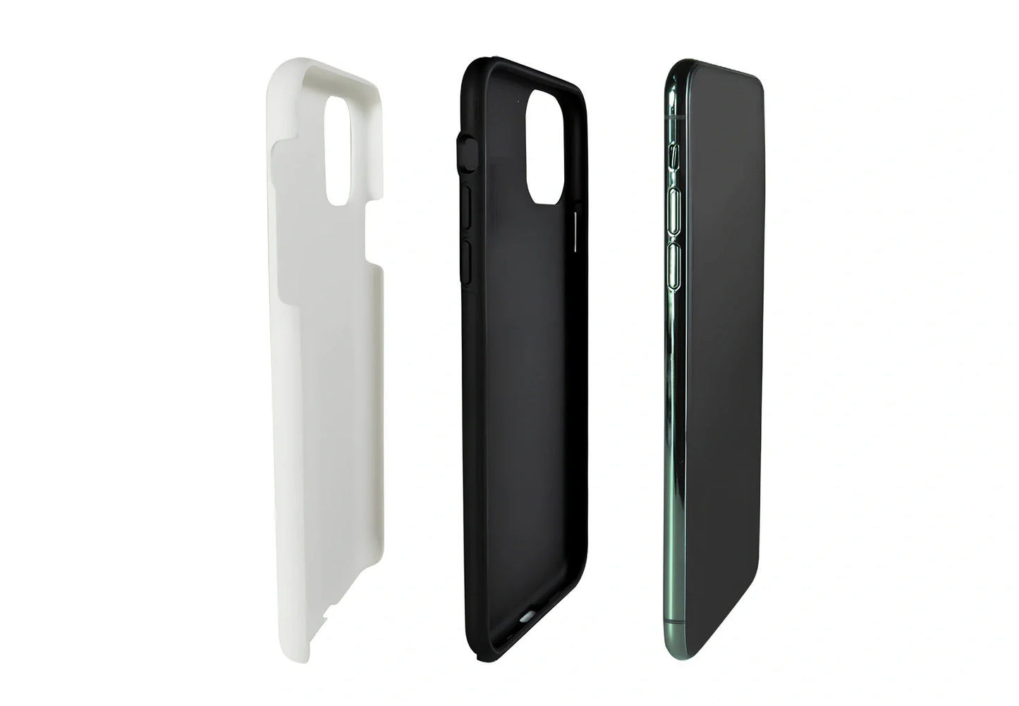 Custom printed snap phone case with dye-sublimation coating showing complete edge coverage and sharp design details