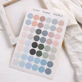 Round copper plate sealing stickers in Morandi, gradient, and two-point colour styles for handbooks and cards
