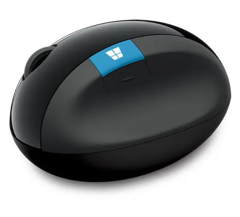 Microsoft Wireless Ergonomic Mouse Black with 1000 DPI and 2.4GHz USB receiver, standard size