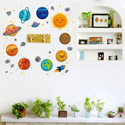 Set of decorative PVC wall stickers for children's bedrooms, waterproof and easy to apply