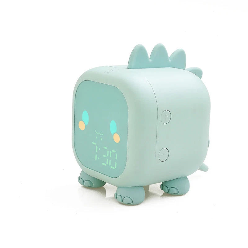 LED Cartoon Alarm Clock with voice control and digital display in various colors
