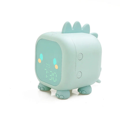 LED Cartoon Alarm Clock with voice control and digital display in various colors