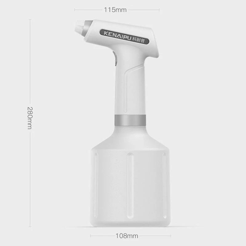 Automatic plant spray bottle with adjustable spout and USB recharge