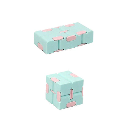Infinity Cube Fidget Puzzle Toy in various colours for stress relief and focus enhancement