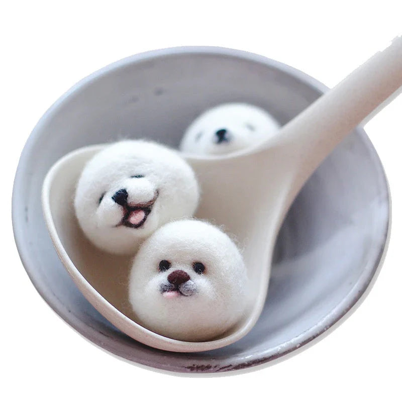 DIY Wool Felt Dolls Kit with materials and tools for creative crafting