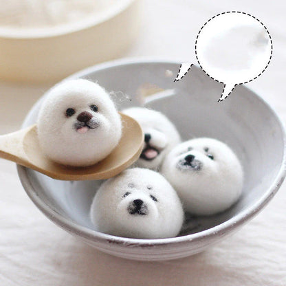 DIY Wool Felt Dolls Kit with materials and tools for creative crafting