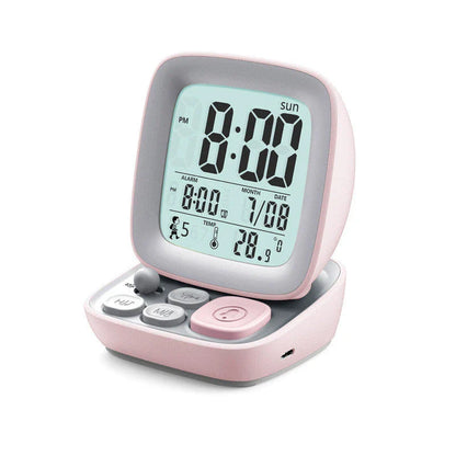 LED Cartoon Alarm Clock for Children with Silent Luminous Display