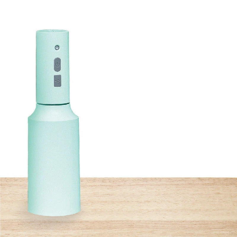 USB rechargeable electric watering kettle sprayer in white, blue, and green