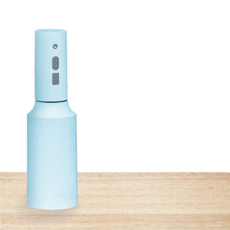 USB rechargeable electric watering kettle sprayer in white, blue, and green