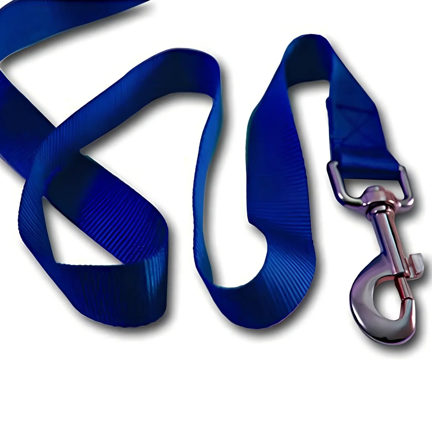 Blue automatic retractable dog leash with 3m extension, ergonomic handle, and folded silicone bowl, 22x16x5.5cm size