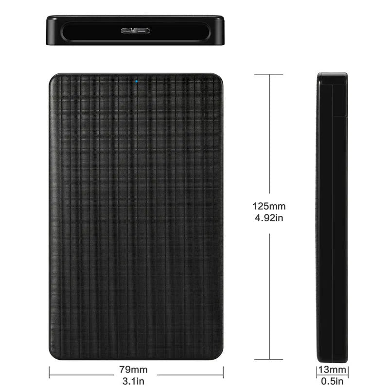 Black grid pattern USB3.0 mobile hard disk box for 2.5 inch SATA HDD SSD