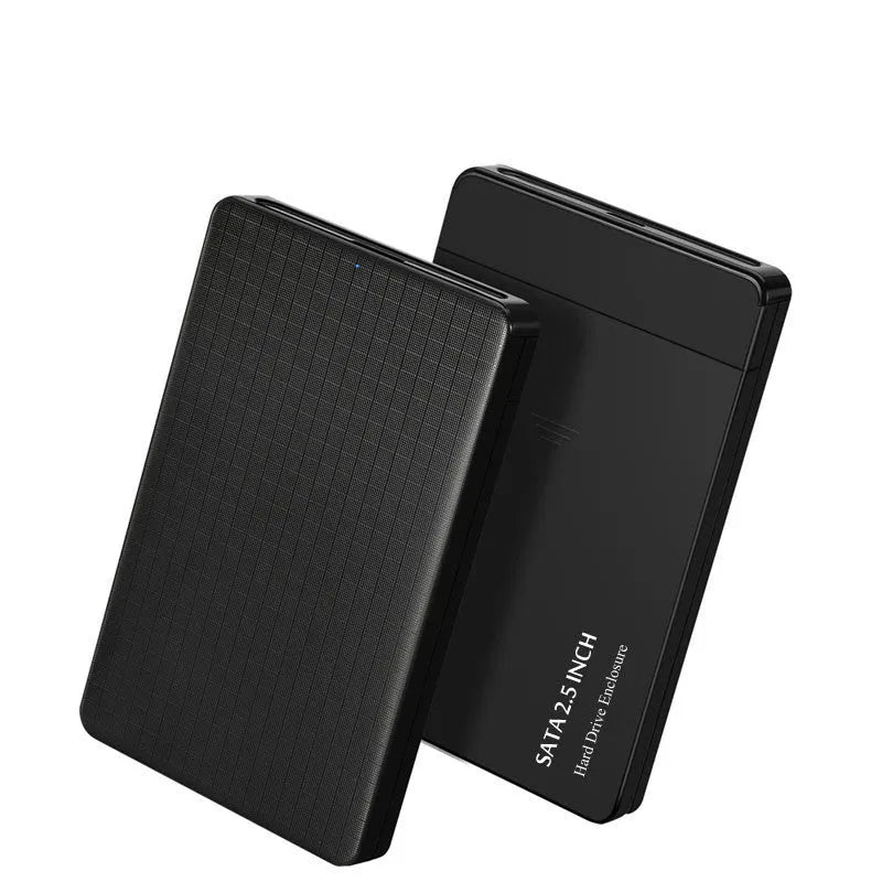 Black grid pattern USB3.0 mobile hard disk box for 2.5 inch SATA HDD SSD