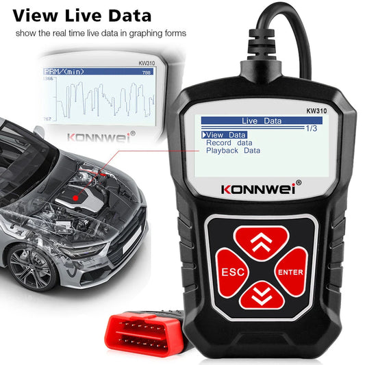 Car Scanner Diagnostic Tool for 12V Gasoline Vehicles with fast scan capability