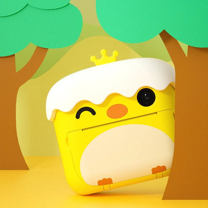 Children's digital camera with photo printing capability in bright colours