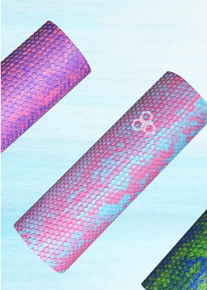 Yoga mace fitness massage column with non-woven fabric construction featuring 8-layer density for therapeutic muscle relief and portable 45cm or 60cm sizes