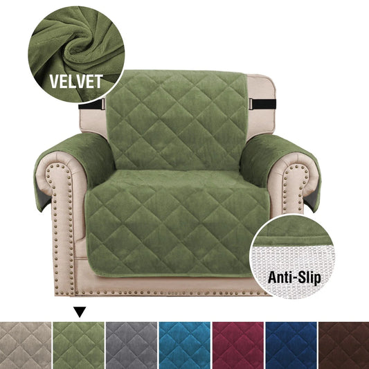Non-slip sofa cushion with ultra-soft velvet plush in various colours